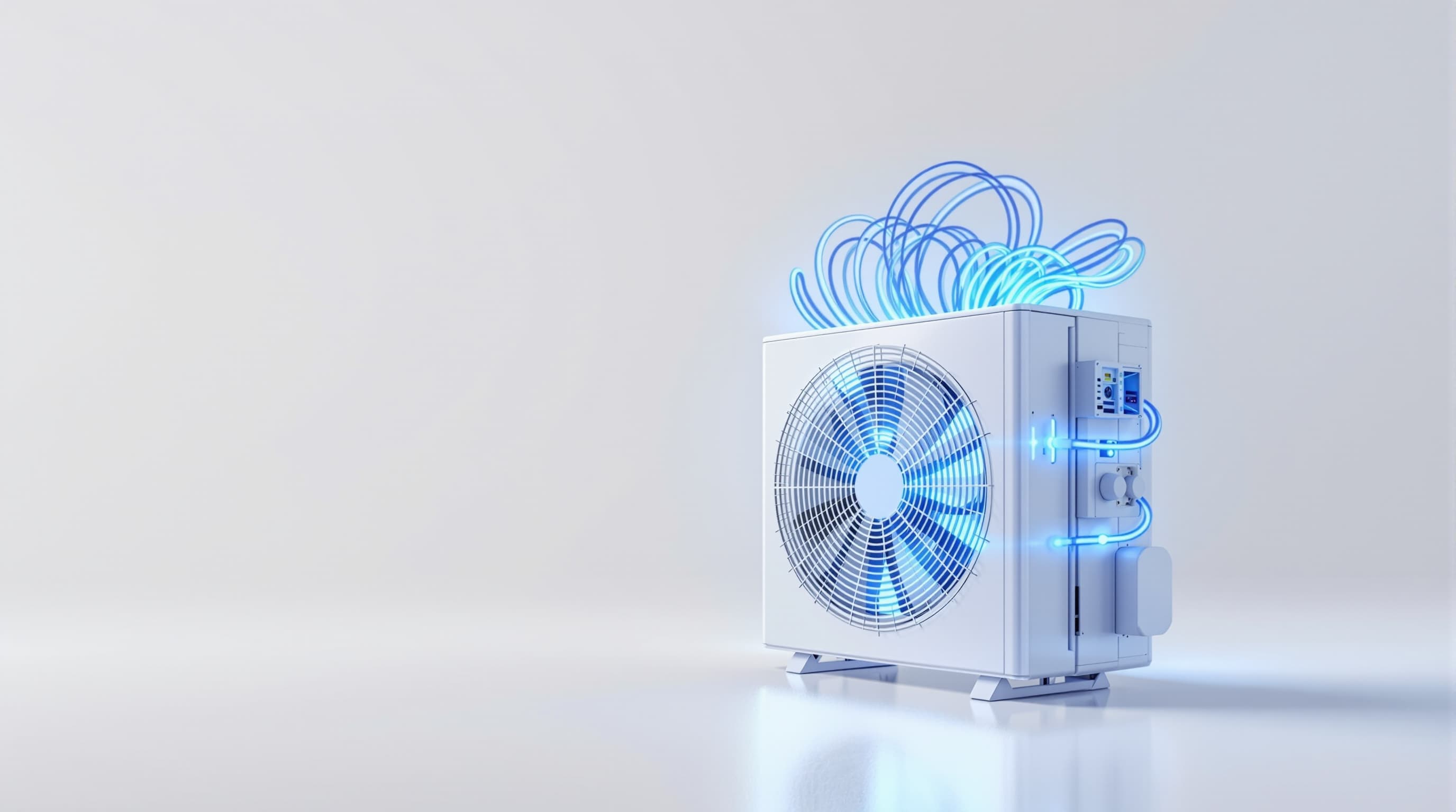 Illustration of a modern HVAC unit — client identity withheld